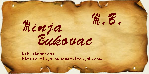 Minja Bukovac vizit kartica